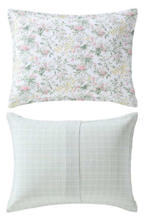 Laura Ashley Bramble Floral Comforter Set In Pink