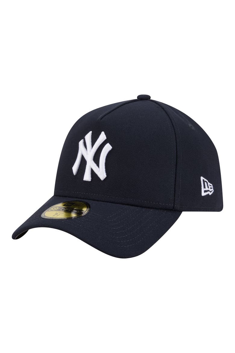 Men's New Era  Navy New York Yankees A-Frame 59FORTY Fitted Hat, Alternate, color, Navy