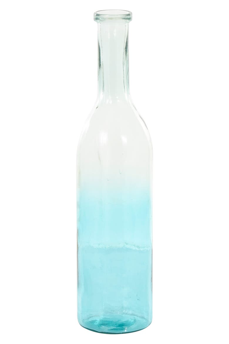 Recycled Glass Vase, Alternate, color, TEAL