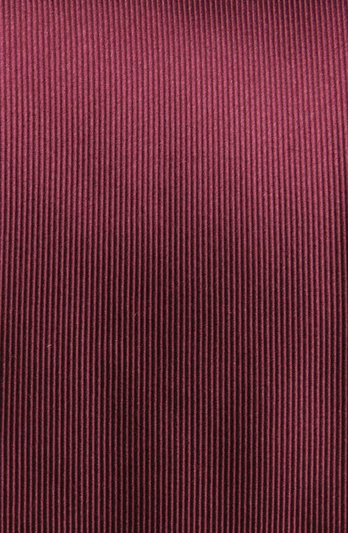 Duchamp Solid Silk Tie In Burgundy