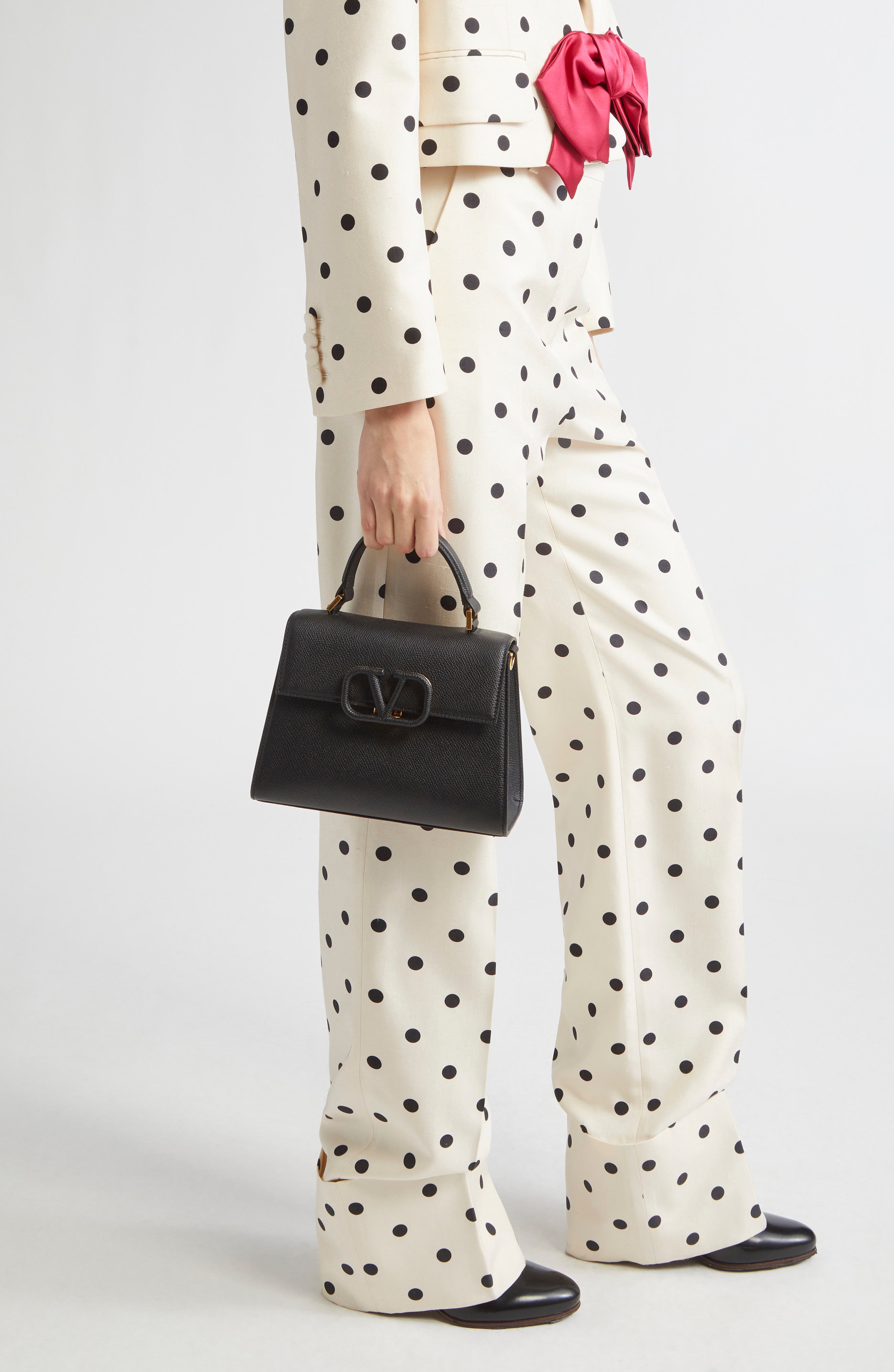 Valentino Garavani VSling Leather Top Handle Bag, Alternate, color, 