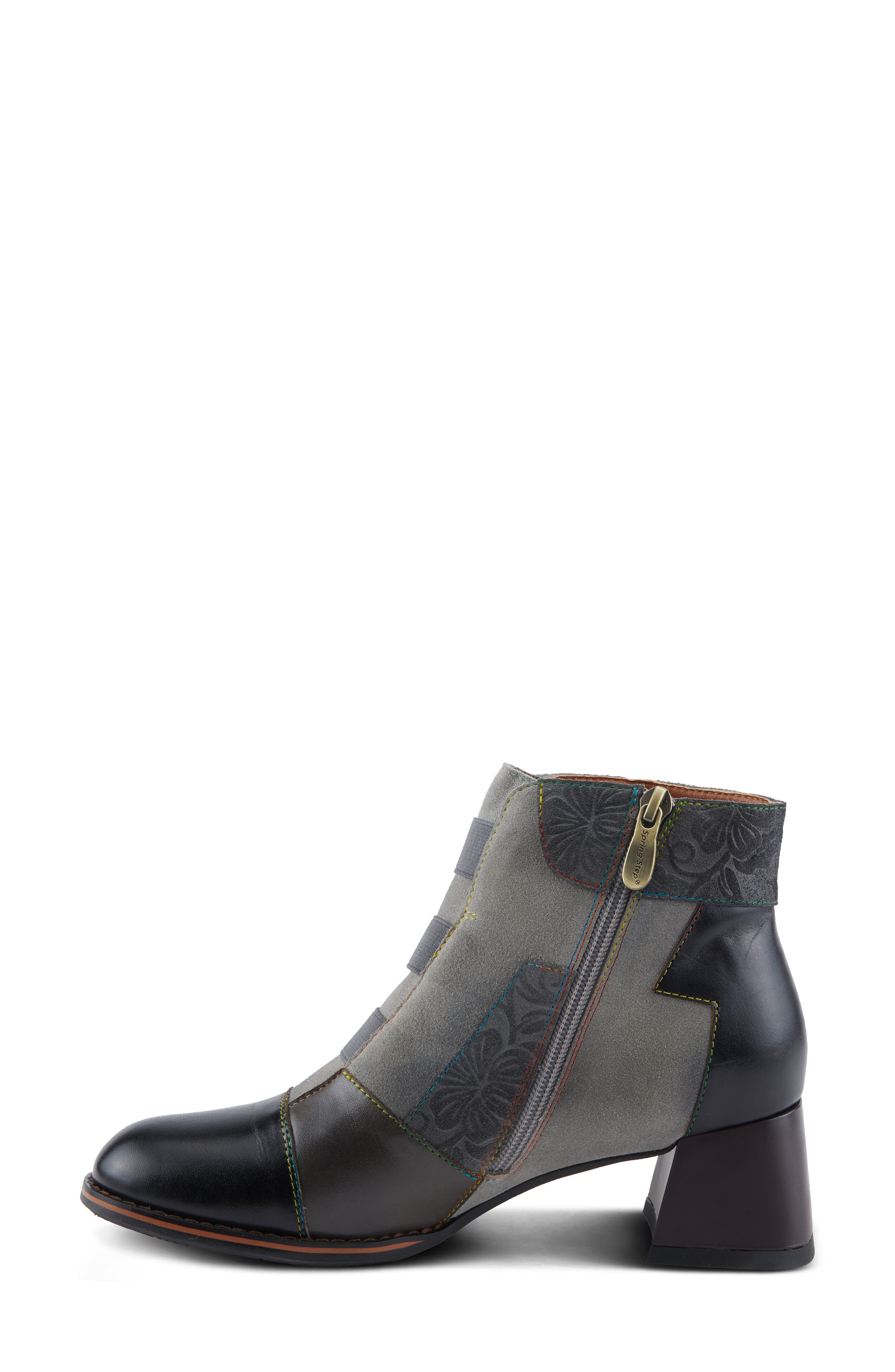 L'Artiste by Spring Step Copine Cap Toe Bootie, Alternate, color, Black Multi