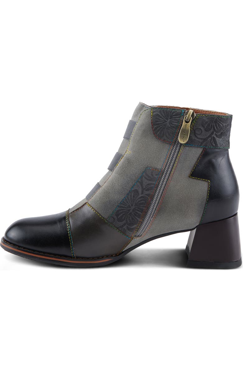 L'Artiste by Spring Step Copine Cap Toe Bootie, Alternate, color, Black Multi