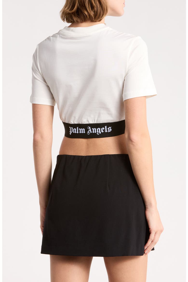 Cropped Logo T-Shirt, Alternate, color, WHITE/BLACK
