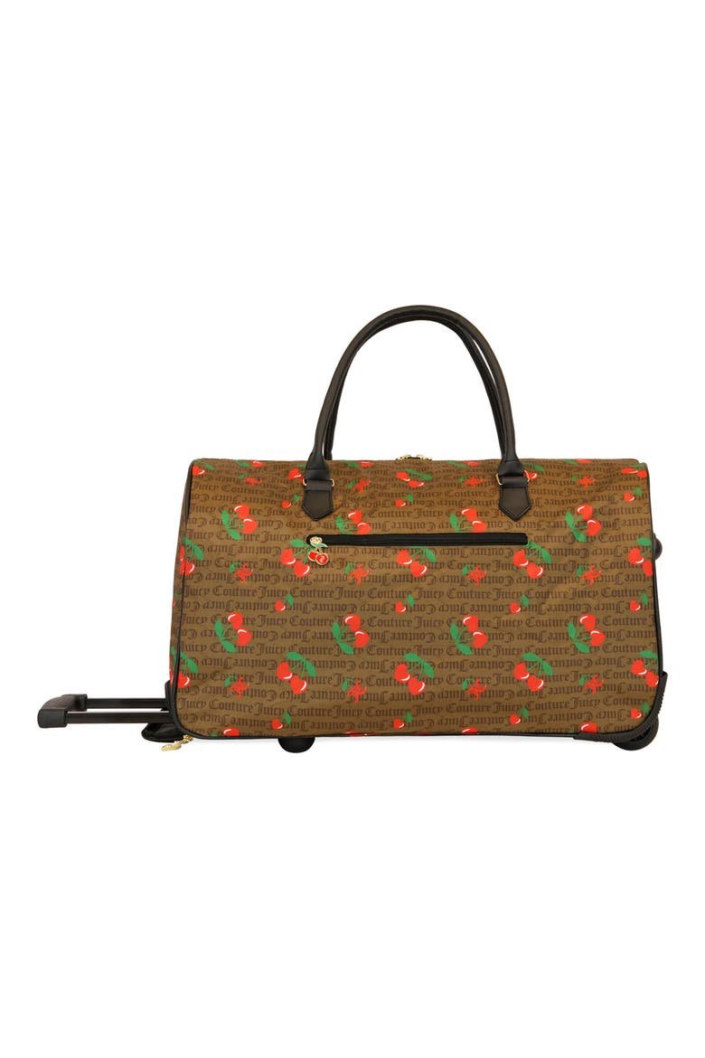 Cherry Rolling Duffle Bag, Alternate, color, JC BROWN CHERRY