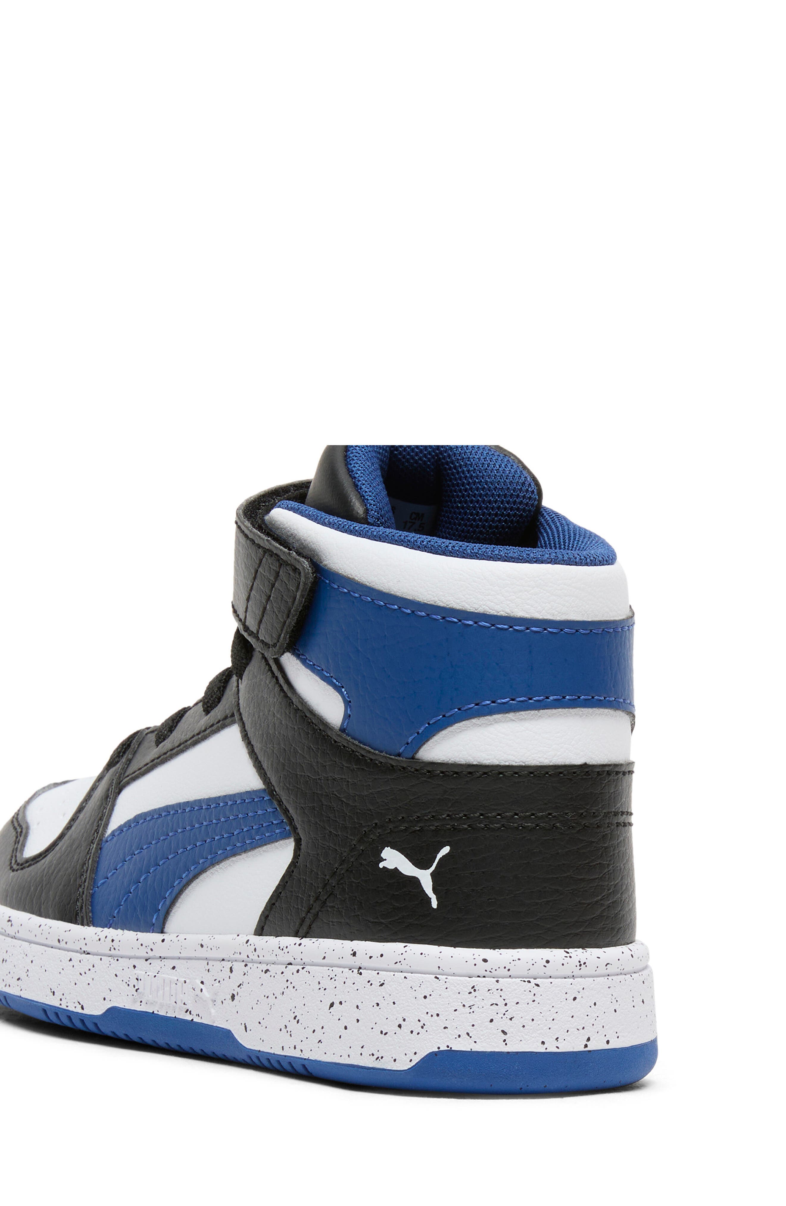 PUMA Kids' Rebound Layup High Top Sneaker, Alternate, color, Puma Black/ Pro Blue/ White
