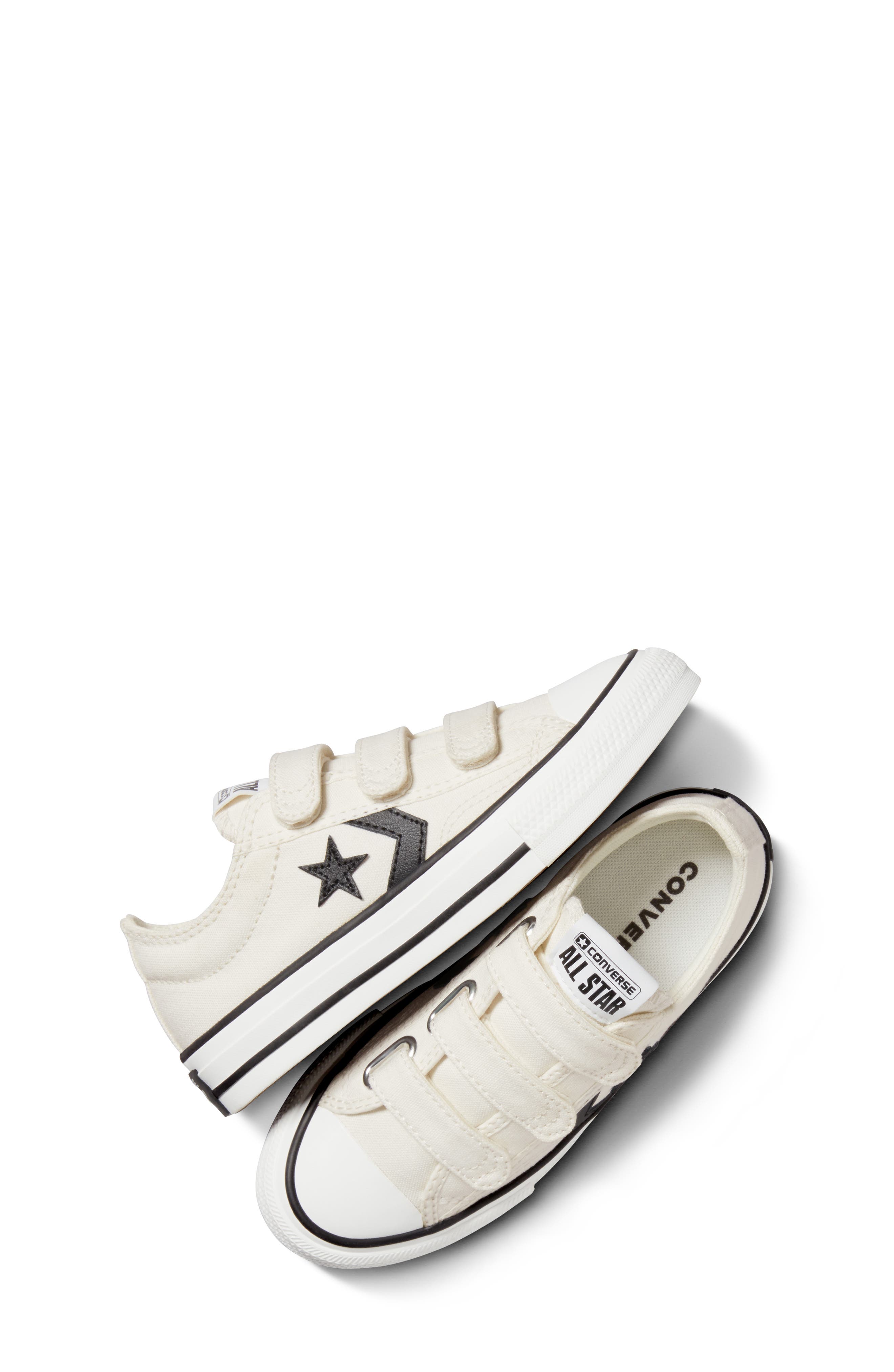 Converse Kids' Star Player 76 Oxford Sneaker, Alternate, color, Vintage White/ Black
