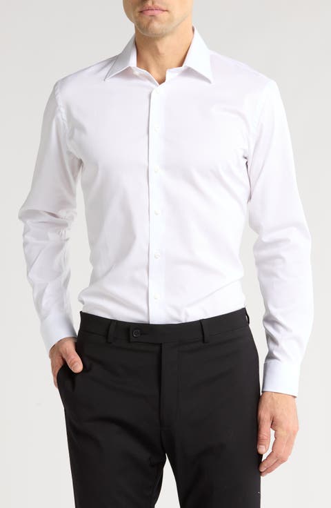 Premium Non-Iron Trim Fit Dress Shirt (Regular & Big)