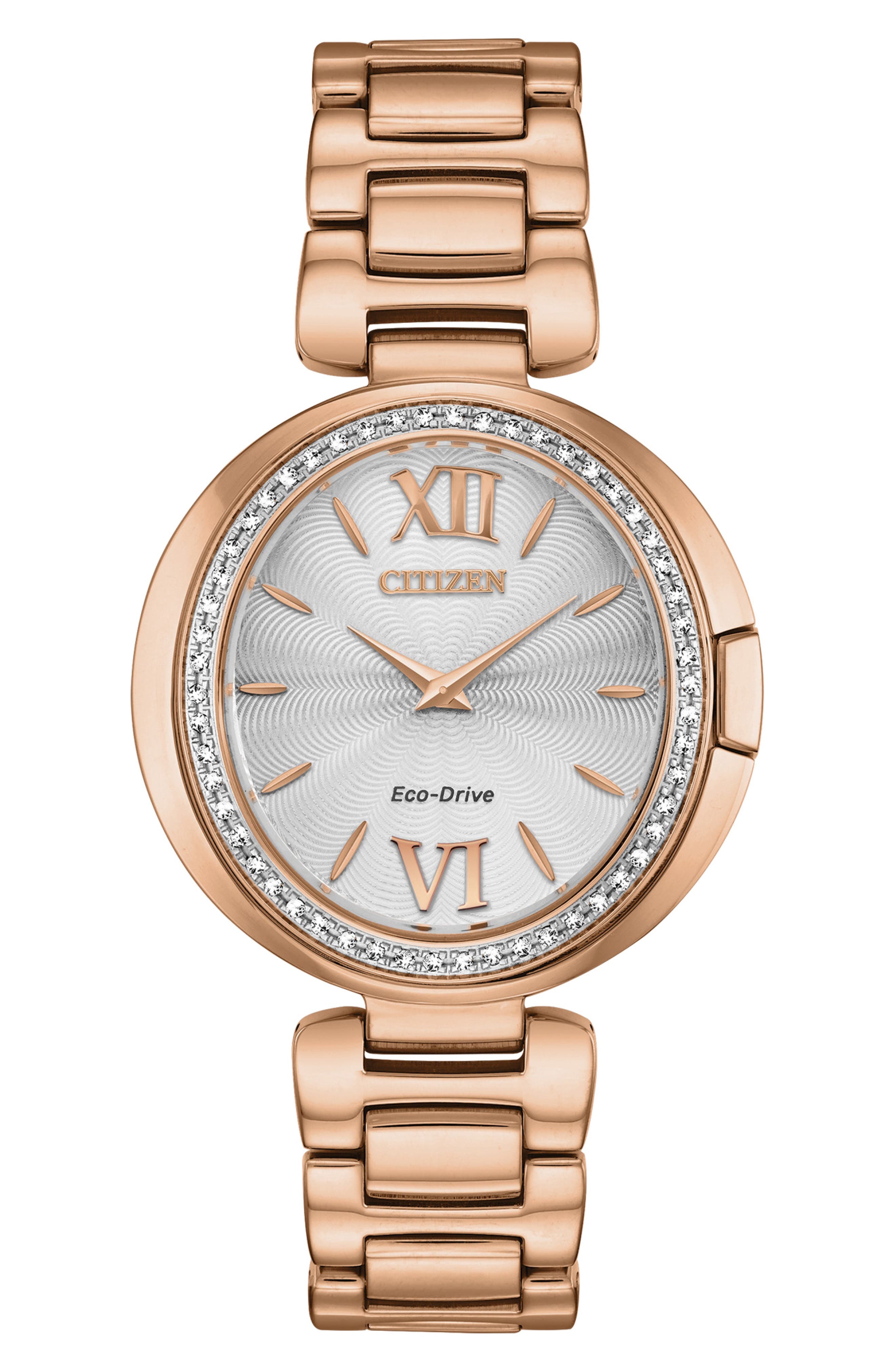 Citizen Capella Collection Eco-Drive Diamond Bezel Bracelet Watch, 34mm