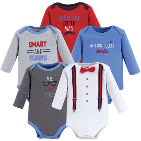 Soft Cotton Long-Sleeve Infant Bodysuit Bundle