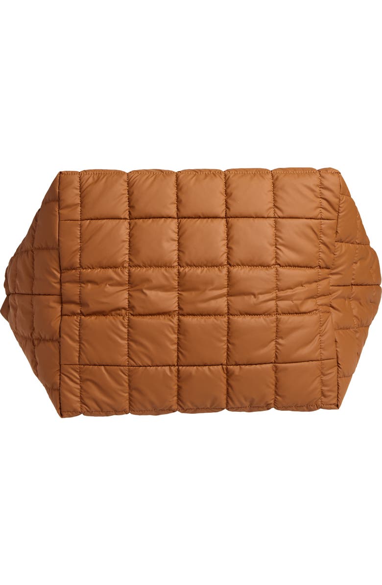 VeeCollective Porter Water Repellent Quilted Weekend Bag, Alternate, color, Cognac