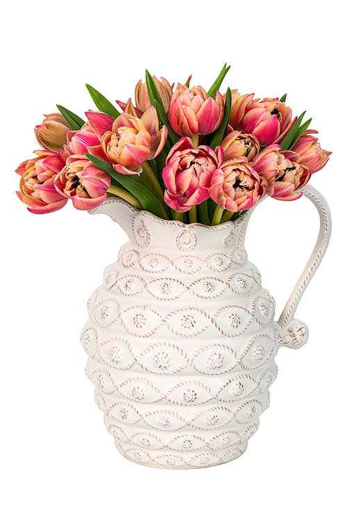 Juliska Jardins Du Monde Pitcher In Whitewash