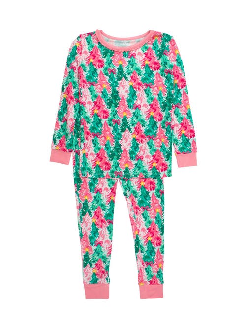 Rufflebutts Babies' Softsnooze Ruffle Long Sleeve Pajama Set, Signature Rear Ruffles In Pink