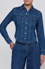 L'AGENCE Louis Fitted Denim Shirt