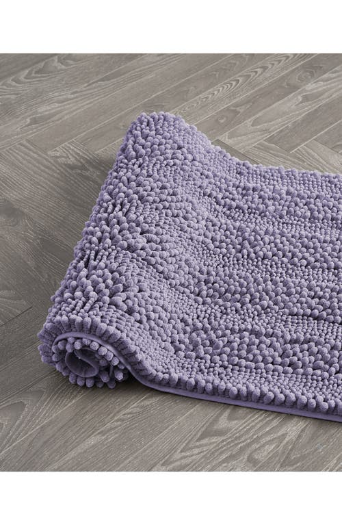 Laura Ashley Chenille Set Of 2 Bath Rugs In Wisteria Purple
