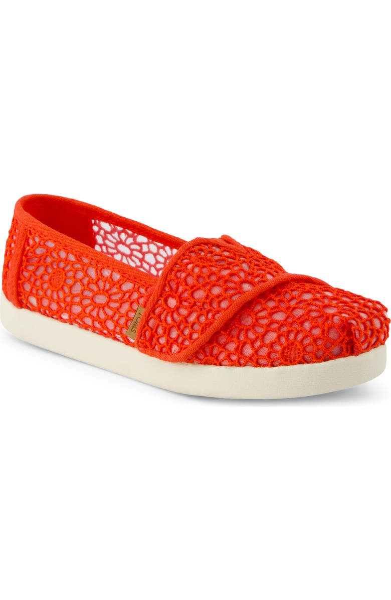 TOMS Alpargata Slip-On, Main, color, Red