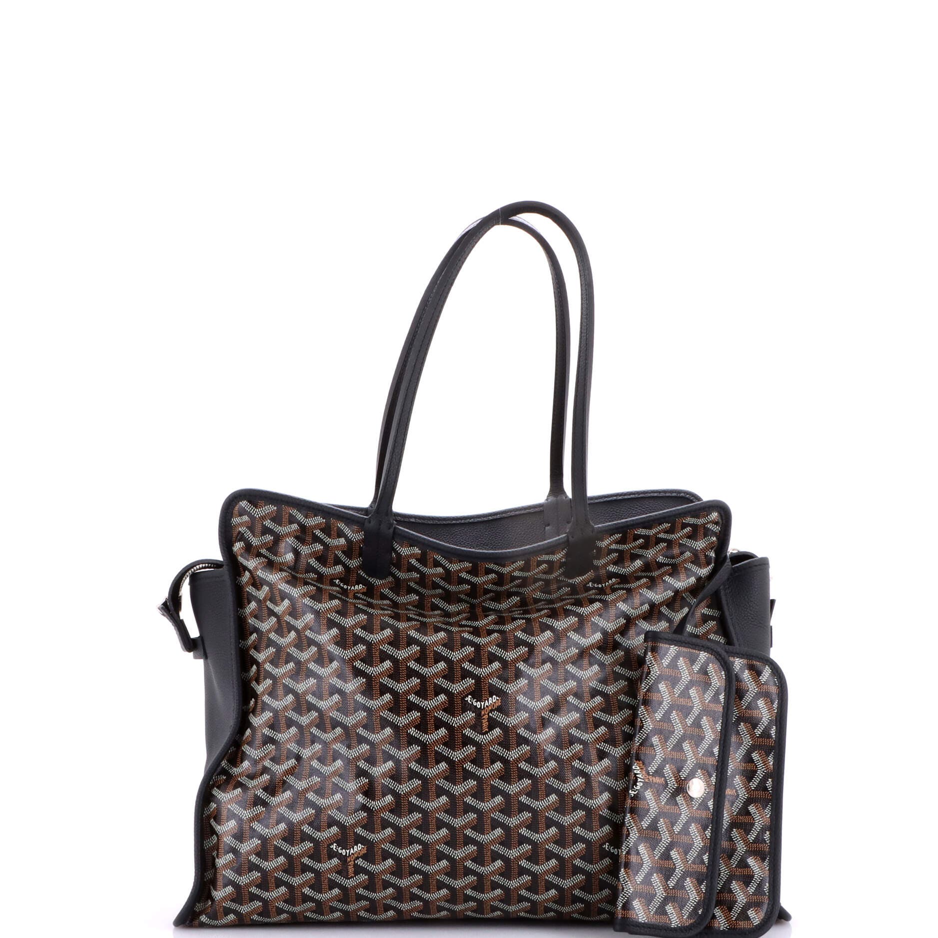 Pre-Owned Goyard Hardy Pet Carrier Coated Canvas PM, Alternate, color, Black