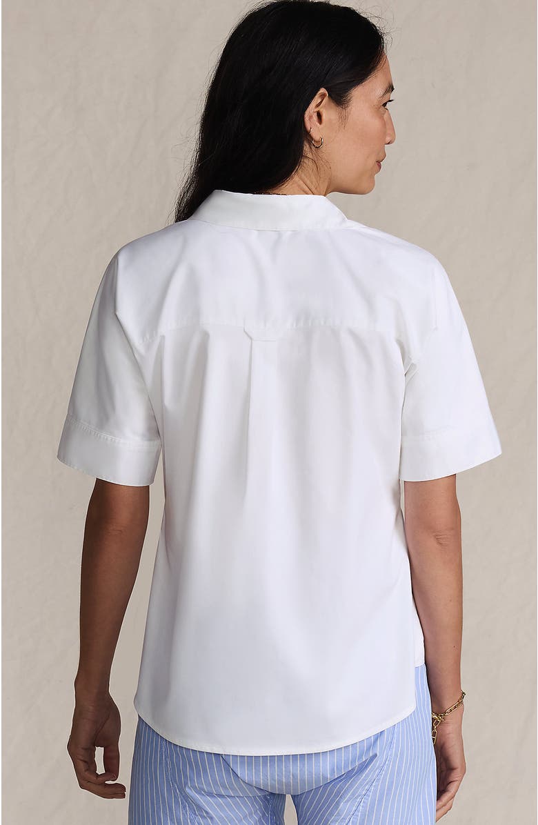 Lands' End Cooling Elbow Sleeve Button Front Shirt, Alternate, color, 