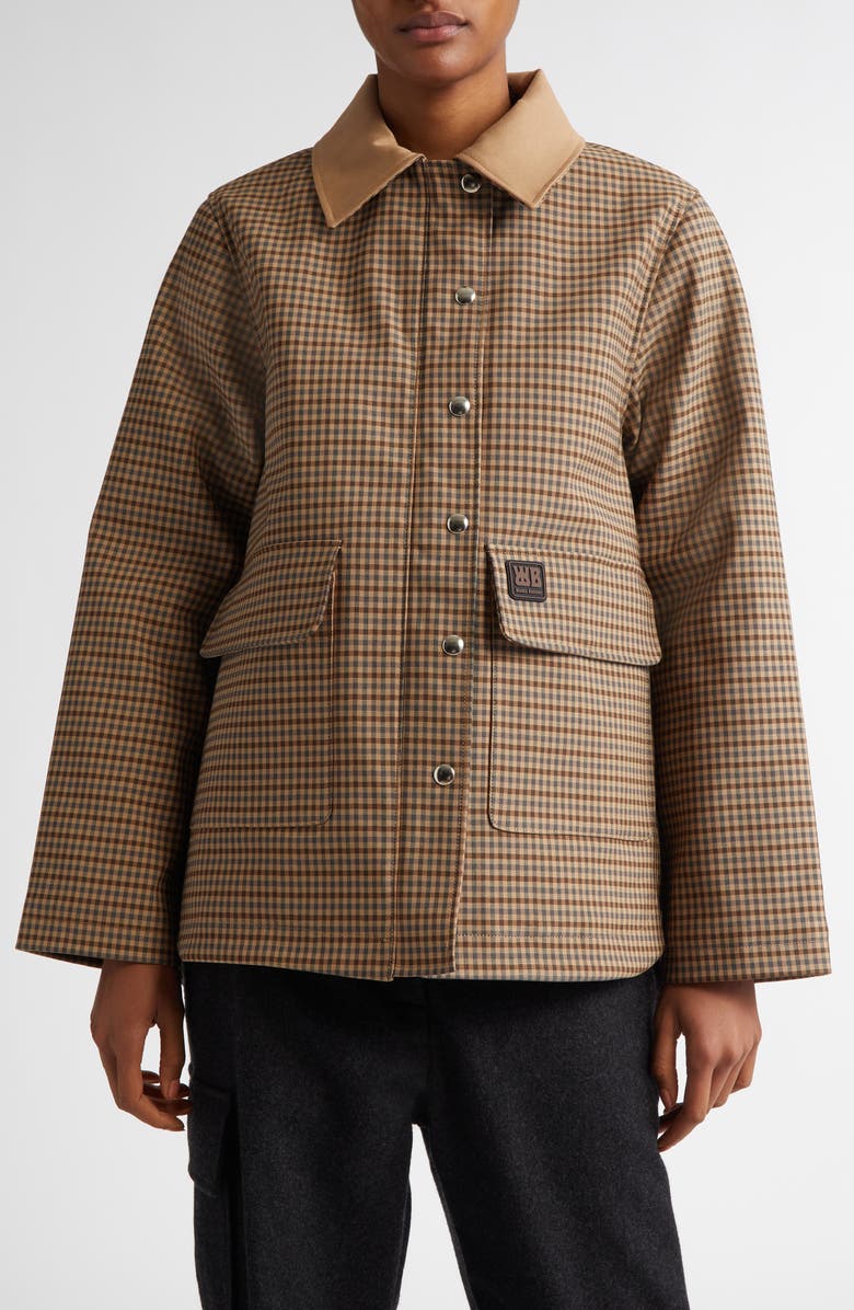 Wales Bonner Alto Check Chore Jacket, Main, color,