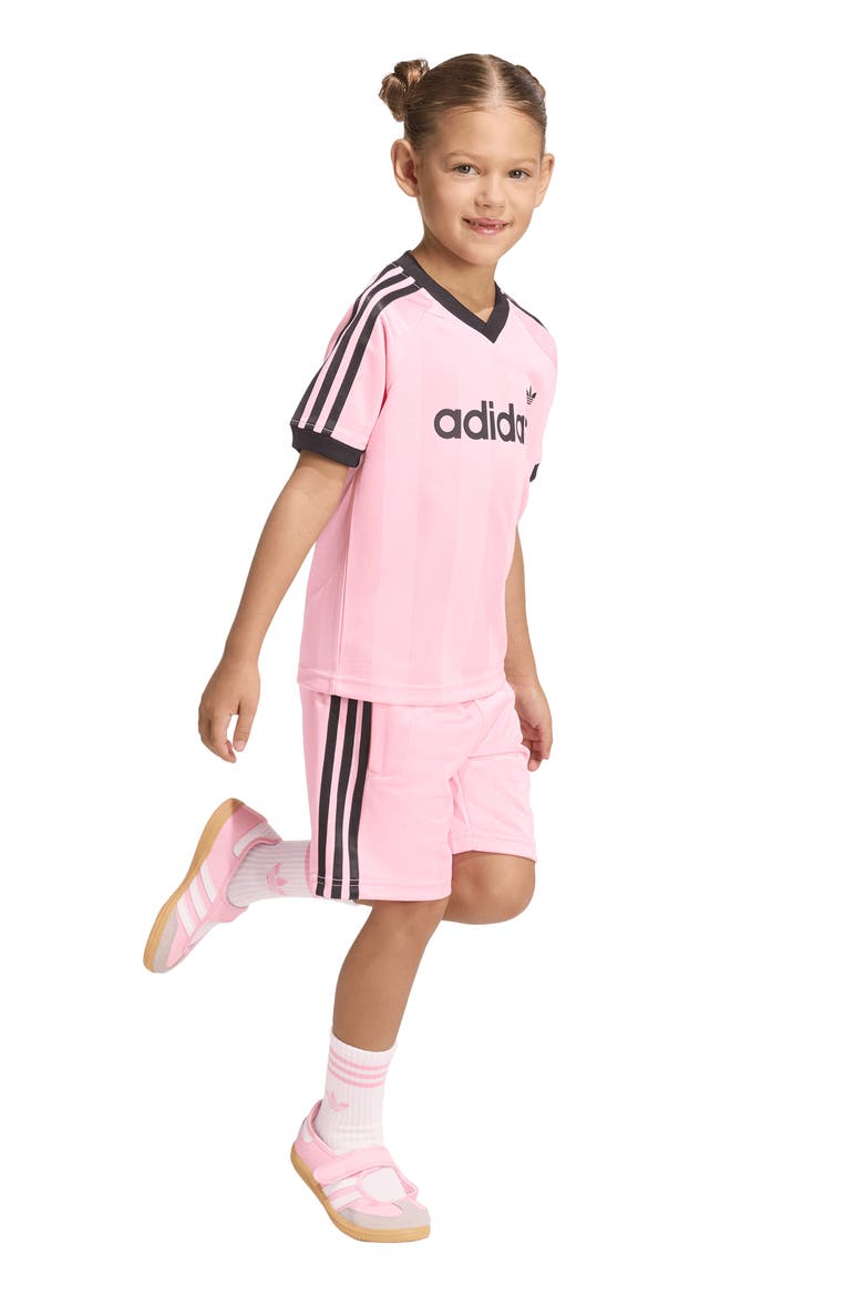 Kids' Jacquard Jersey & Shorts Set, Alternate, color, LIGHT PINK