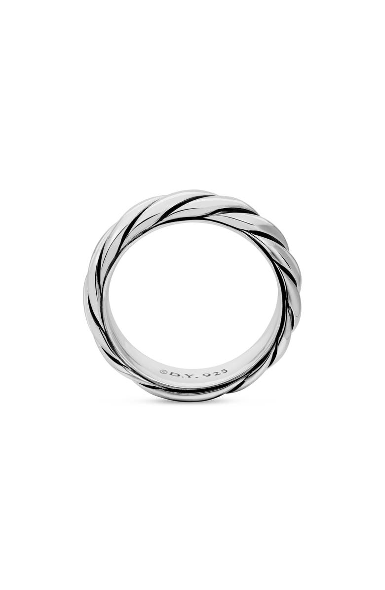 David Yurman Sculpted Cable Band Ring in Sterling Silver, Alternate, color, Sterling Silver