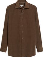 Peter Millar Cotton & Cashmere Corduroy Button-Up Shirt