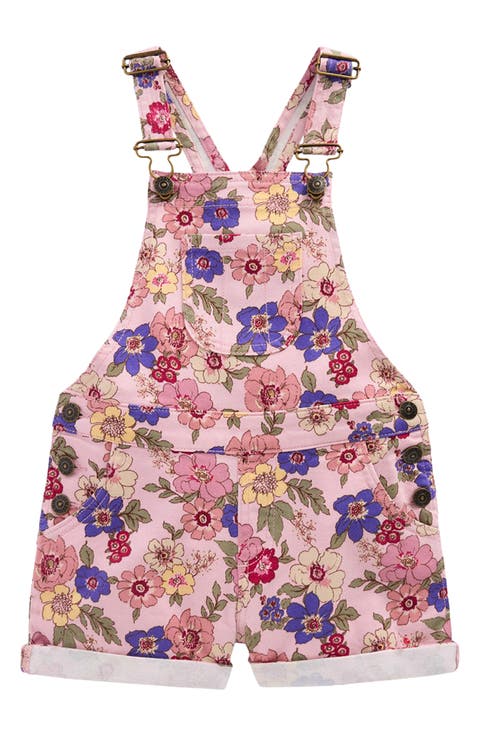 Kids' Floral Denim Shortalls (Toddler, Little Kid & Big Kid)