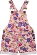 Mini Boden Kids' Floral Denim Shortalls