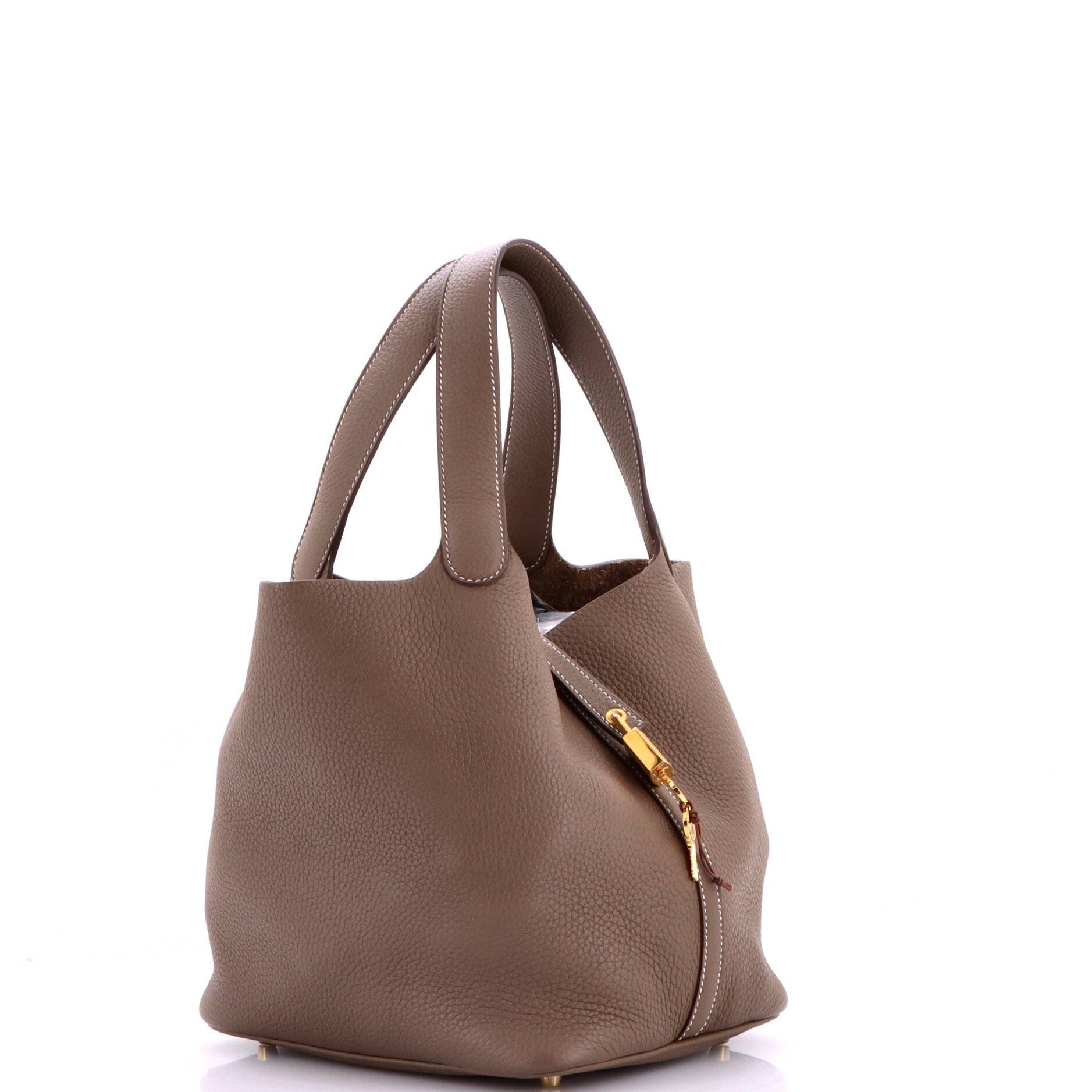 Picotin Lock Bag Clemence Mm, Alternate, color, Grey