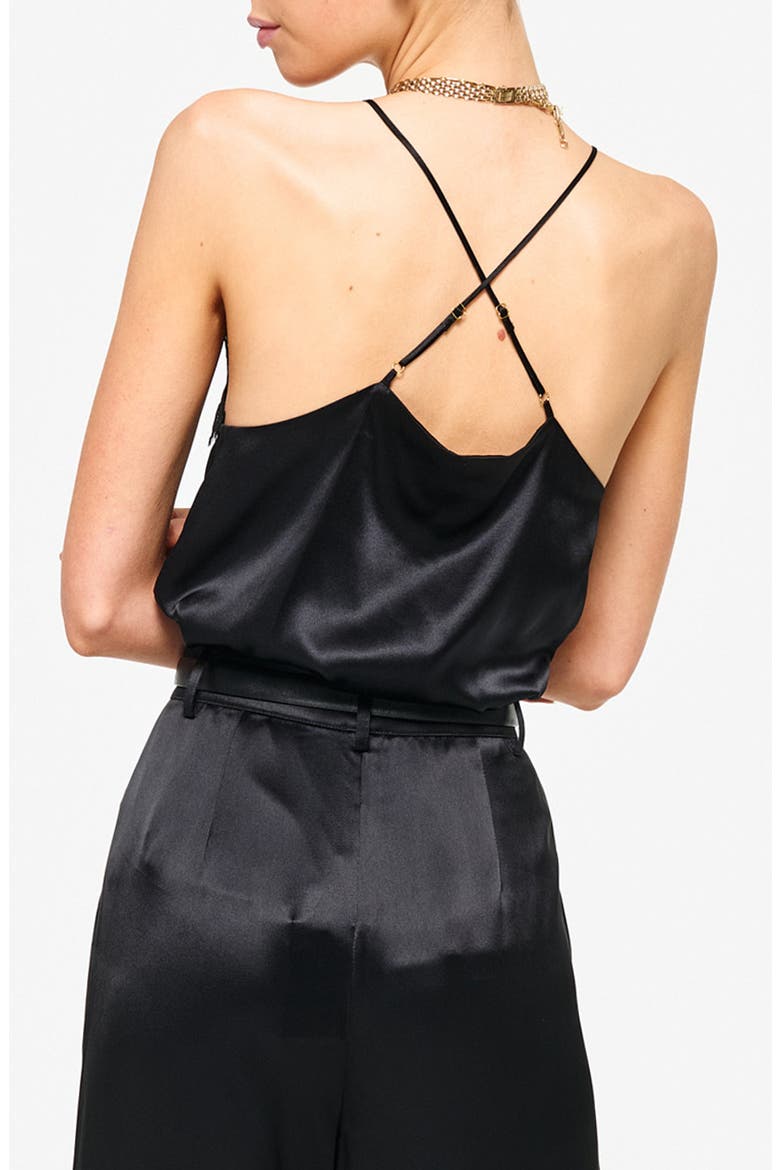 Everly Silk Camisole, Alternate, color, BLACK