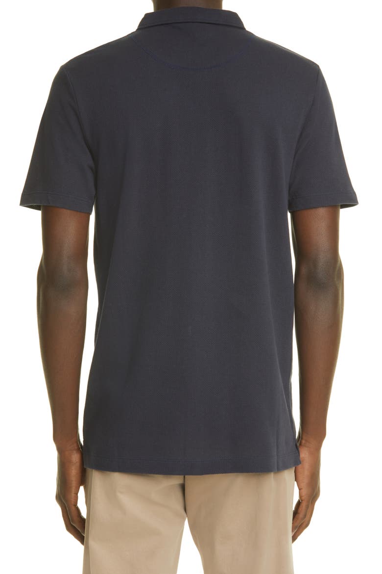 Men's Riviera Cotton Polo, Alternate, color, NAVY