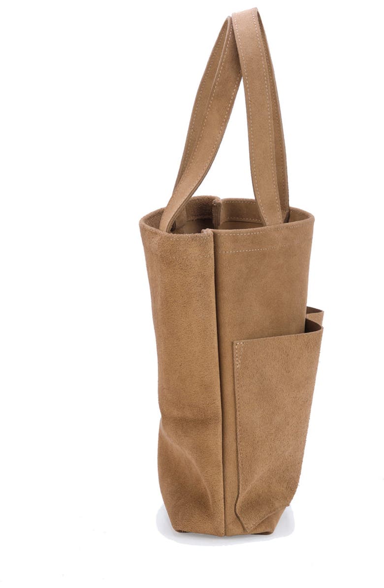 Ezra Arthur Brooklyn Nubuck Suede Leather Tote Bag, Alternate, color, Sand