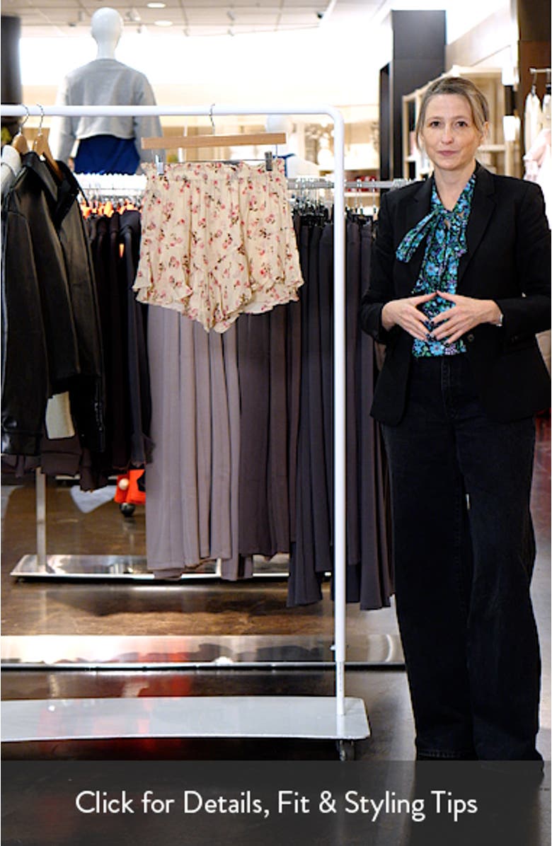 Sornel Floral Print Chiffon Shorts, sales video thumbnail