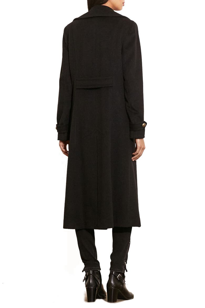 Wool Blend Maxi Coat, Alternate, color, BLACK