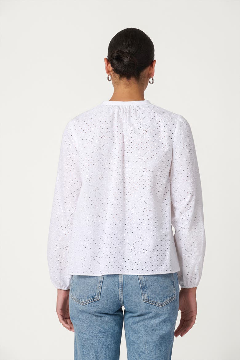 Classic Cotton Eylet Ollie Top, Alternate, color, Optic