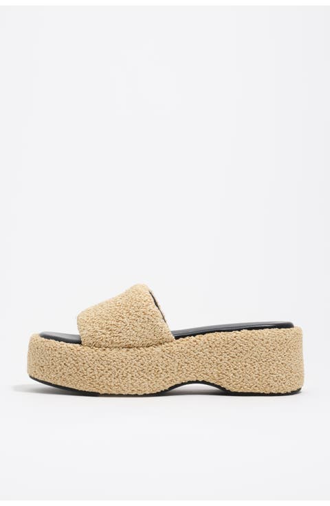 Textile High Sole Sandal