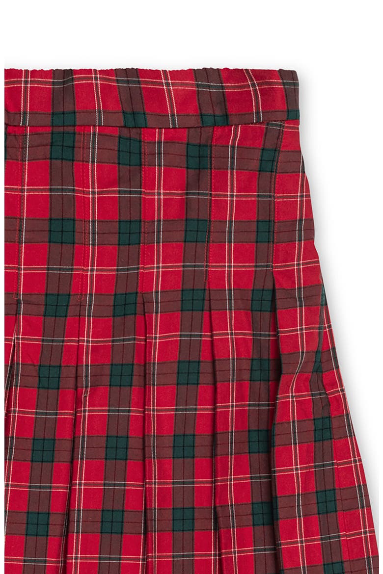 Organic Pleated Midi Skirt, Alternate, color, London Plaid