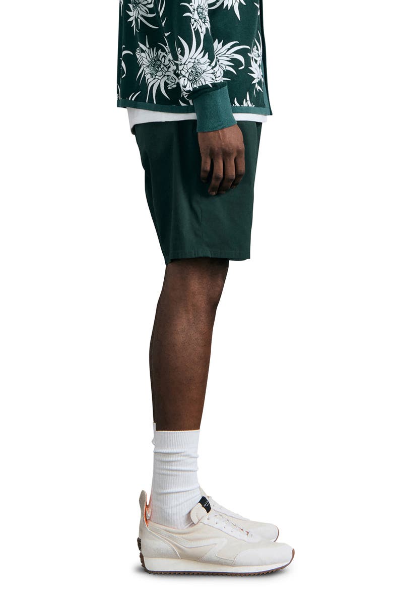 rag & bone Perry Paperweight Cotton Blend Chino Shorts, Alternate, color, Forest