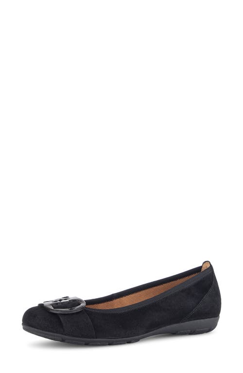 Gabor Buckled Flat In Black