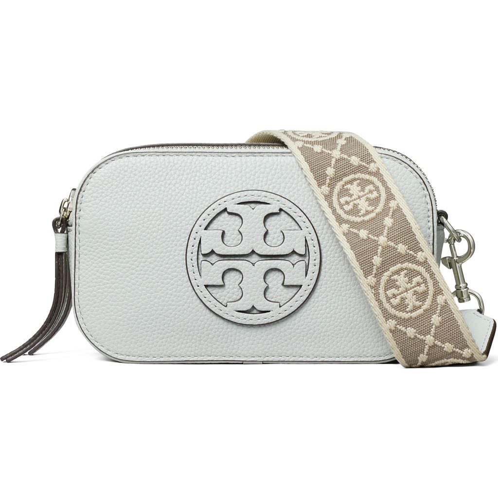 Tory Burch Miller Mini Crossbody Bag Light Titanium In Silver