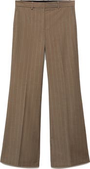 MANGO Pinstripe Flare Leg Pants