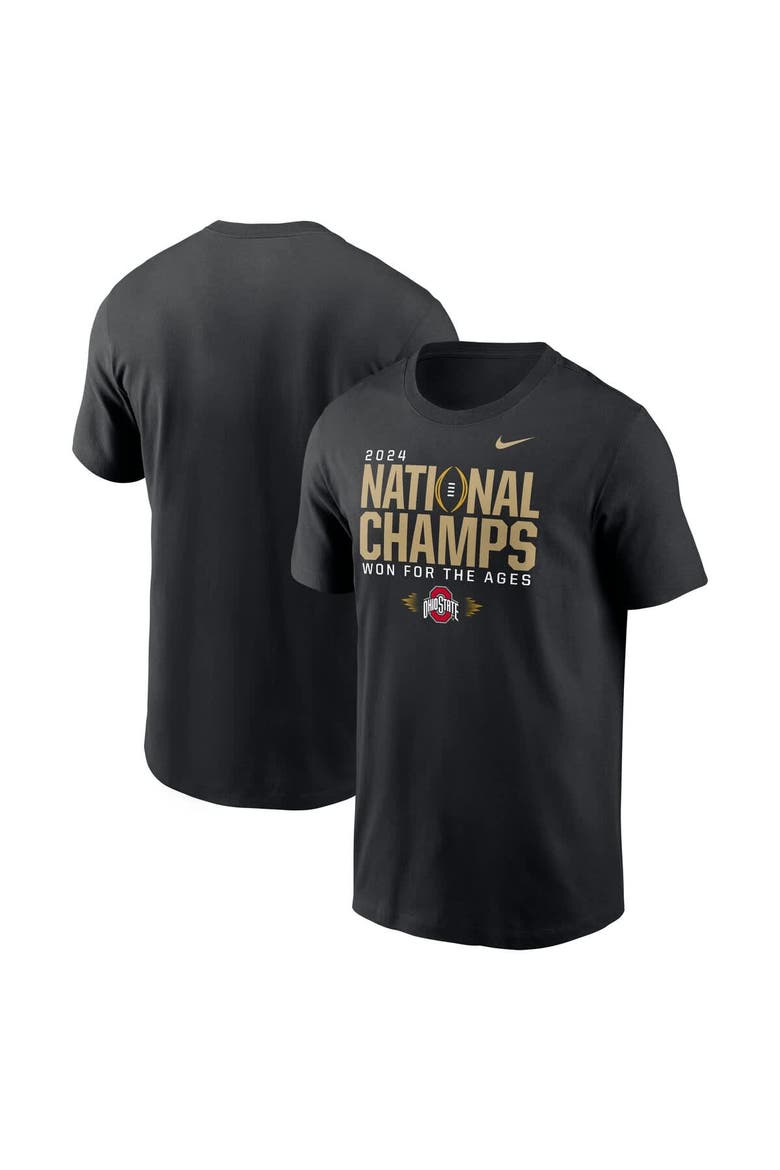 Men's Nike Black Ohio State Buckeyes College Football Playoff 2024 National Champions Locker Room T-Shirt, Main, color, Black