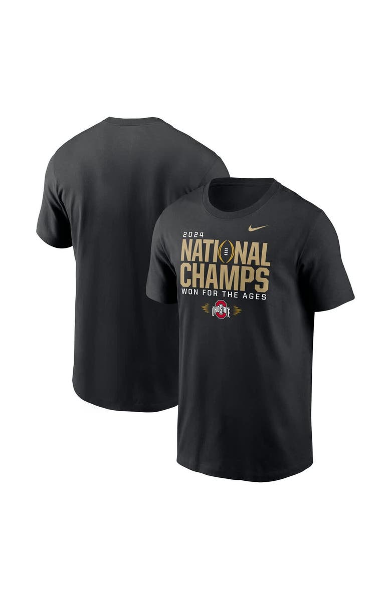 Nike Men's Nike Black Ohio State Buckeyes College Football Playoff 2024 National Champions Locker Room T-Shirt, Main, color, Black