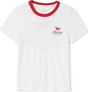 Brixton Leisure Activity Cotton Graphic Ringer T-Shirt