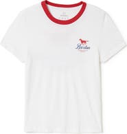 Brixton Leisure Activity Cotton Graphic Ringer T-Shirt