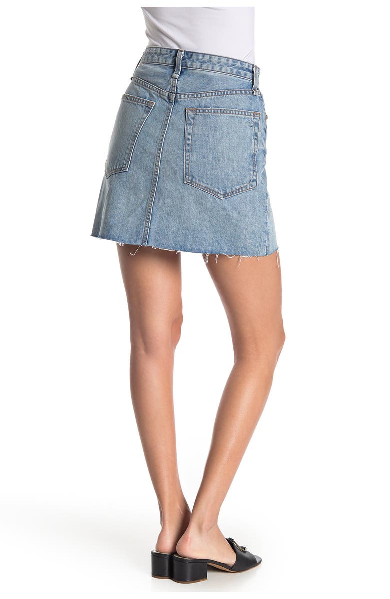rag & bone Anna Zip Denim Mini Skirt, Main, color, 