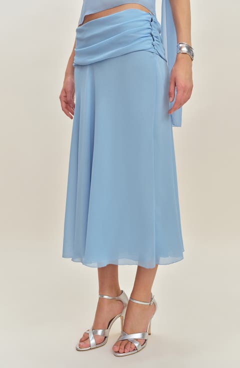 x Devon Lee Carlson Olivia Low Waist Midi Skirt