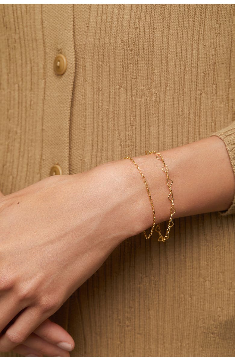 Bony Levy BLG 14K Gold Paper Clip Chain Bracelet, Alternate, color,