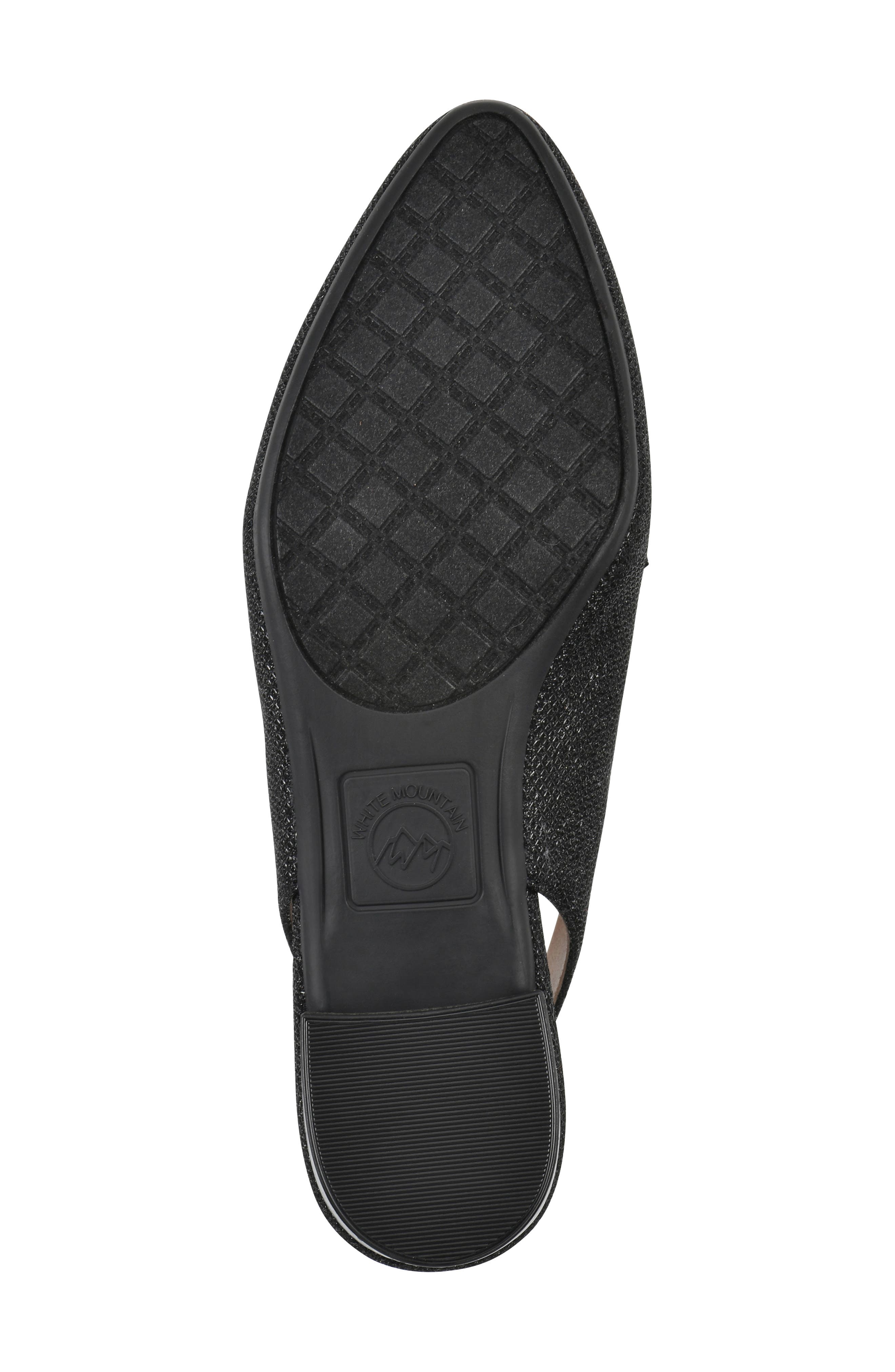 White Mountain Footwear Boreal Slingback Mule, Alternate, color, Black Glitter Fabric