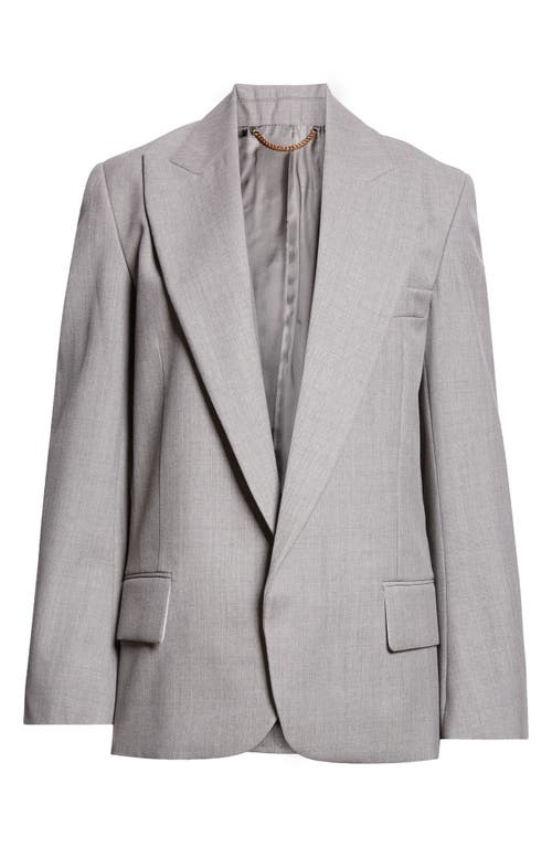 Victoria Beckham Sculptural Sleeve Virgin Wool Jacket In Gray